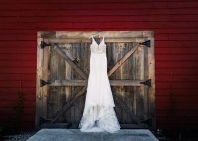 Wedding dress, rustic barn, outdoor wedding venue, Lupines & Lace.